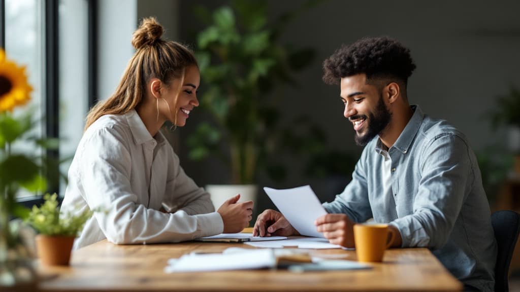 Team reviewing customer interview insights